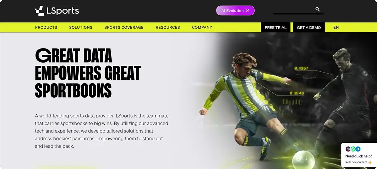 LSports homepage