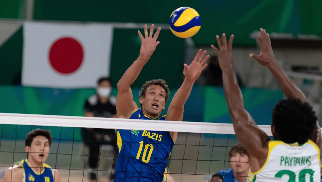 High-intensity volleyball match with comprehensive NCAA and global league coverage