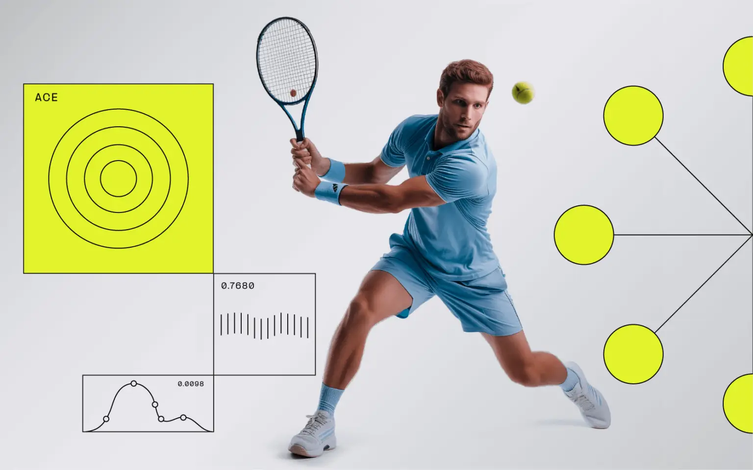 Tennis Player is about to kick the ball